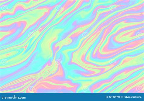 Holographic Marble Liquid Background Vector Illustration Stock Vector