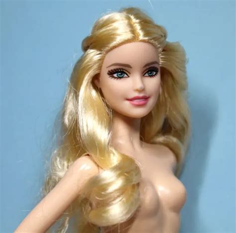 Barbie Doll Nude Model Muse Blonde Hair Blue Eyes Blue Dot On Nose New