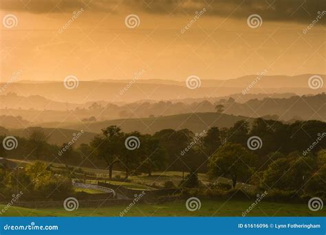 Late Afternoon Sunshine In Cumbria Stock Photo Image Of Light