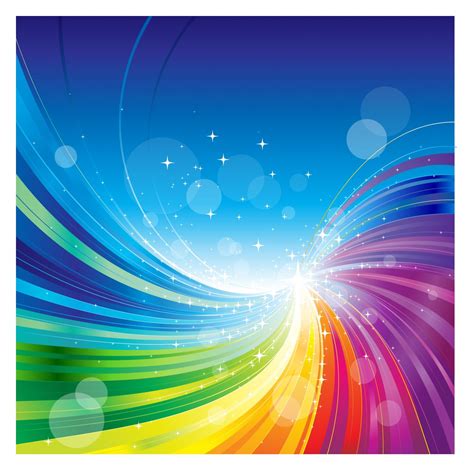 Abstract Rainbow Colors Wave Background Free Vector Rainbow Abstract