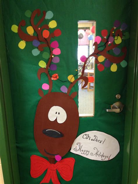 Oh Deer Door Christmas Door Decorations Christmas Crafts Classroom Door Oh Deer T