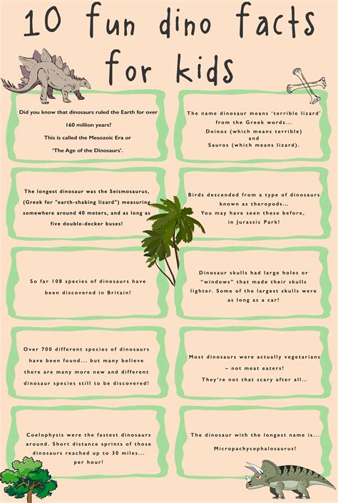 Printable Dinosaur Facts Those Clues To What Dinosaurs Were Like Are