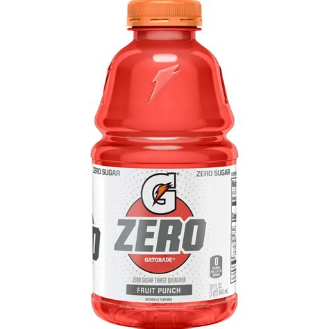 Gatorade Zero Sugar Thirst Quencher Fruit Punch 32 Oz Bottle