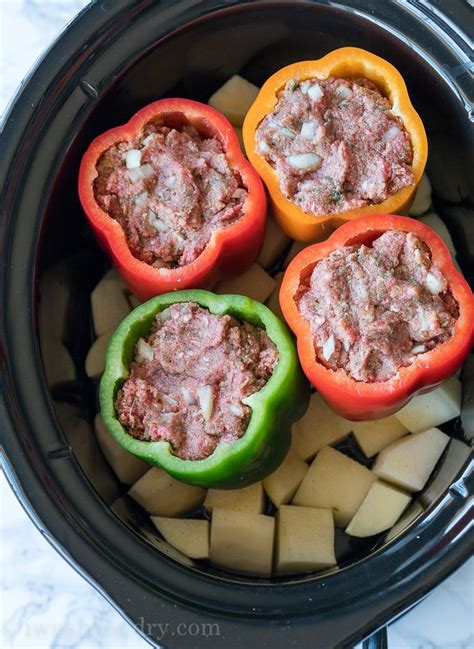 Slow Cooker Meatloaf Stuffed Peppers Mashed Potatoes