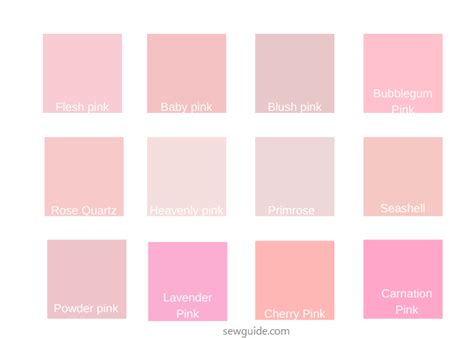 Types Of Colours Pink