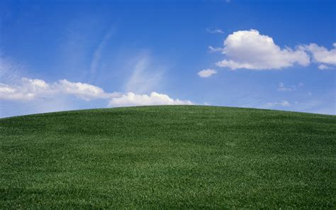 Blue Sky And Clouds Above Grassy Hill 1920x1200 Wallpapers