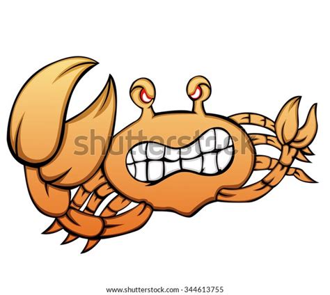 Illustration Angry Crab Stock Vector Royalty Free 344613755