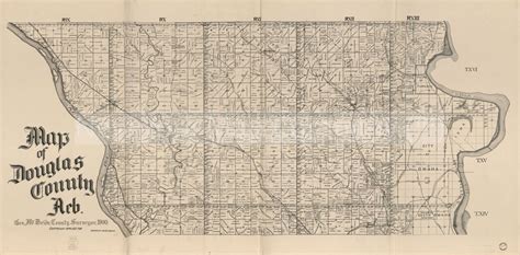 1900 Map Map Of Douglas County Neb Cadastral Douglas Countydouglas