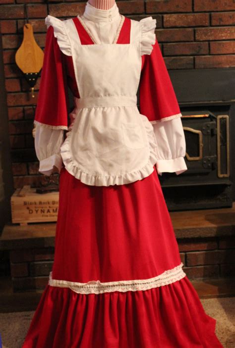 Mrs Claus Costume Vintage Dress Dickens Caroler Victorian Costume Christmas Dress Vintage