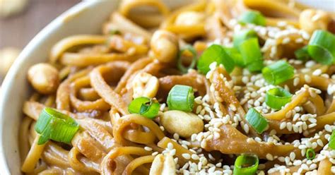 Thai Peanut Sesame Noodles Recipe Yummly Recipe Full Meal Recipes
