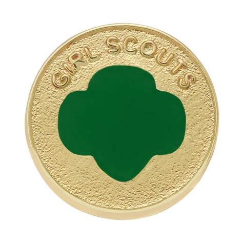 Girl Scouts Of The Usa New Official Gs Trefoil Membership Pin Girl