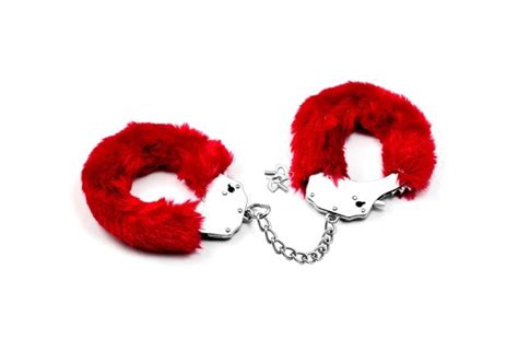 red furry metal handcuffs sexshopcy