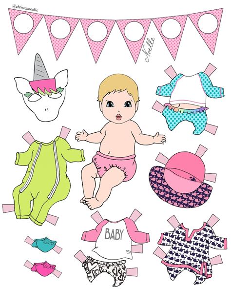 Baby Paper Doll Set Muñecas De Papel Imprimibles Etsy México