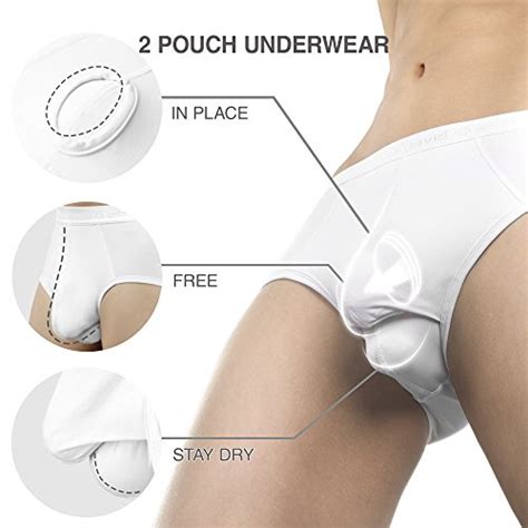 David Archy Mens 4 Pack Micro Modal Separate Pouch Briefs With Fly M White Pricepulse