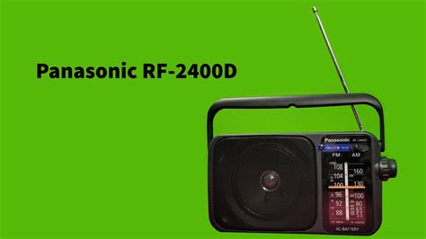 Radio Panasonic Rf 2400d Unboxing Quick Test Youtube