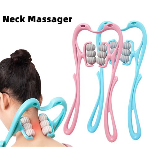 6 Wheel Neck Massager Plastic Pressure Point Therapy Neck Massage Tools Neck Massage Relieve