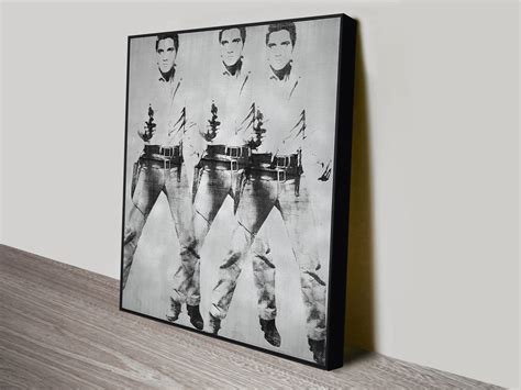 Designed by rob snow | creative. Triple Elvis Andy Warhol Iconic Pop Art Ready to Hang Print