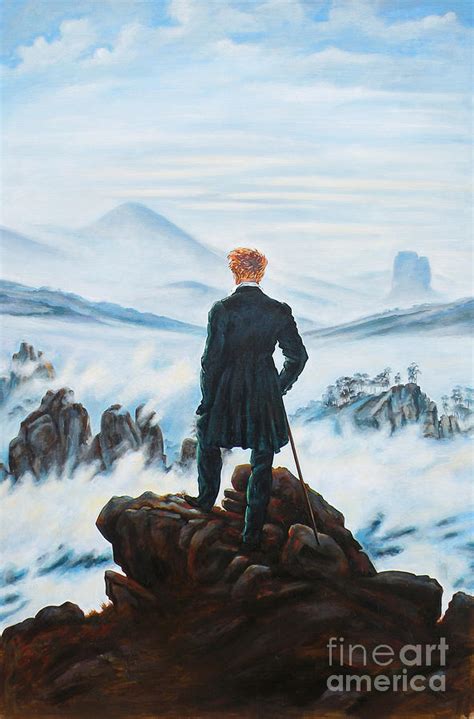 The Wanderer Above The Sea Of Fog Painting By Leigh Banks