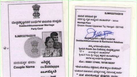 Twentyfive wedding anniversary floral card. Karnataka Activist Designs Wedding Cards In The Form Of ...