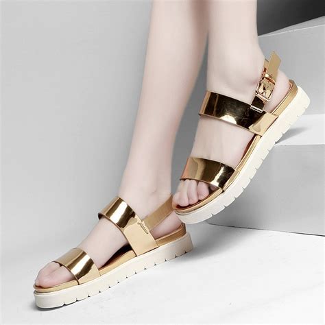 .sandals female shoes platform shoe , summer sandals peep toes platform laces , plus size women platform sandals womens shoes open toe wedges summer 3 colors , shoes woman sandals genuine. 2015 Women Genuine Leather Flat Bottom Platform Sandals ...