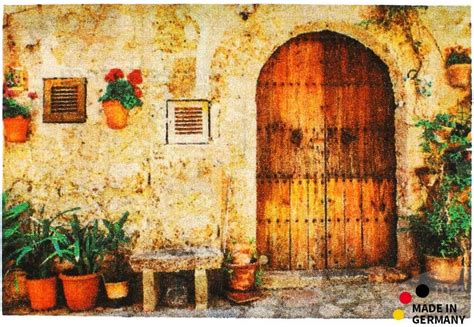 Große auswahl an vorhängen und gardinen, bettwäsche, teppichen, möbeln, dekoration und beleuchtung. Fußmatte »Fußmatte Mallorca Mediterran 40x60 cm ...