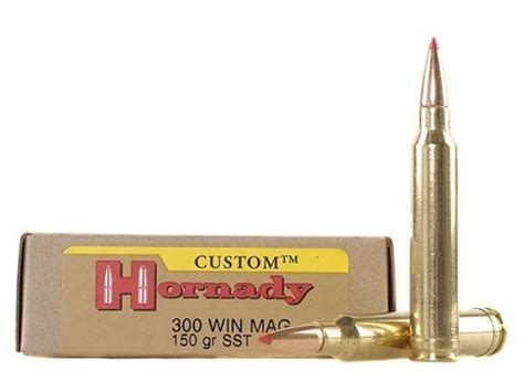 Hornady Custom Ammo 300 Winchester Mag 150 Grain Sst Box Of 20
