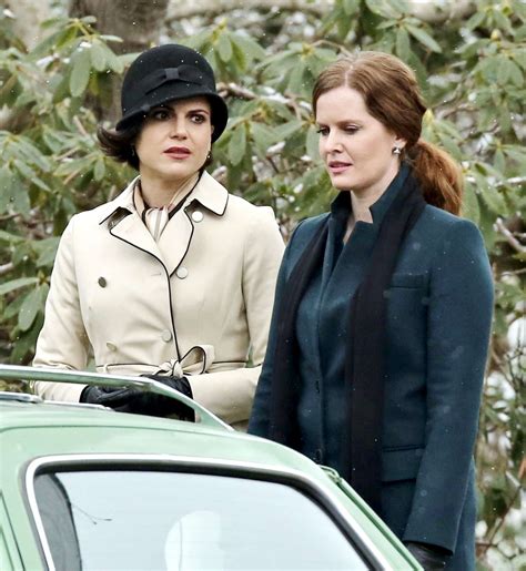 Rebecca Mader And Lana Parrilla On The Set Of Once Upon A Time 07