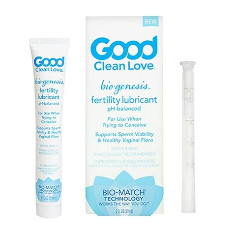 Good Clean Love Biogenesis™ Fertility Friendly Lubricant Water Based And Paraben Free Lube For