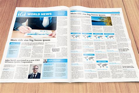 Printed or digital, your newspaper must be both interesting and entertaining to achieve the best results. Newspaper Template - compact/tabloid ~ Magazine Templates on Creative Market