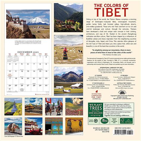 2023 The Colours Of Tibet International Campaign For Tibet Calendar