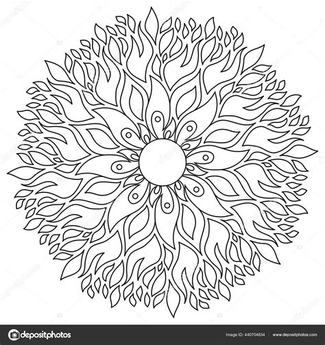Fire Element Mandala Coloring Page ⬇ Stock Photo Image By © Smk0473