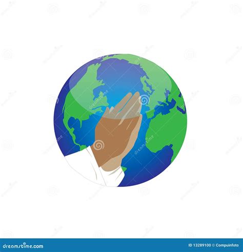 Hands Praying For The World Stock Vector Illustration Of Devotions