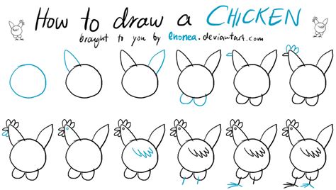 How to draw a simple cartoon chicken or hen easy step. Ζωγραφική για παιδιά: πώς μάθαμε να ζωγραφίζουμε | Art ...