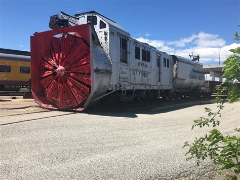 A Union Pacific Rotary Snow Plow At Ogden Union Station Railways