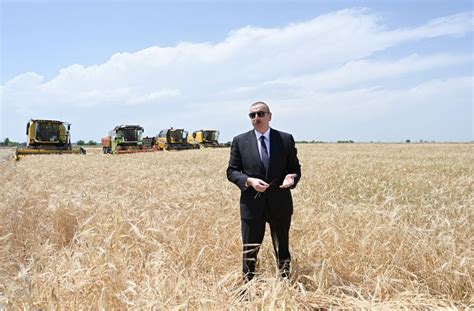 Azerbaijani President Attends Ceremony To Start Grain Harvest In