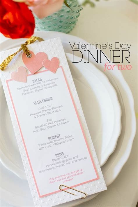 Turn your dinner parties into something fancy with customized dinner party menu cards from canva's free templates you can personalize. Valentine's Dinner for Two Menu | justdestinymag.com ...
