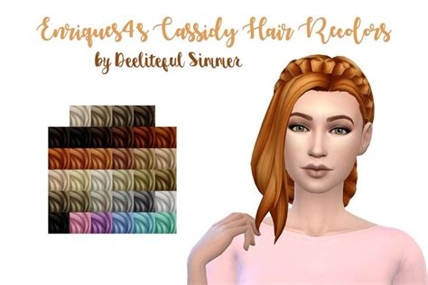 Deelitefulsimmer Enrique`s Cassidy Hair Recolor Sims 4 Hairs Sims