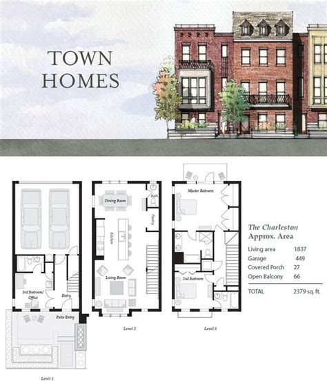Town Home Plan Town House Plans Town House Floor Plan Sims House Plans