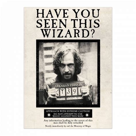 Have You Seen This Wizard Poster Minalima Harry Potter Sirius Deco Harry Potter Harry Potter