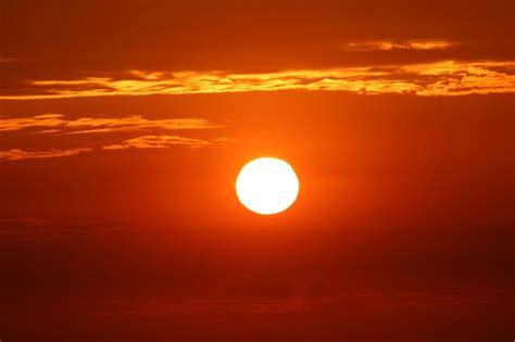 Bright Red Sunset Free Image Download