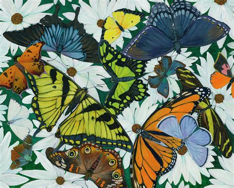Butterfly Collage Painting By Tim Marsh Fine Art America