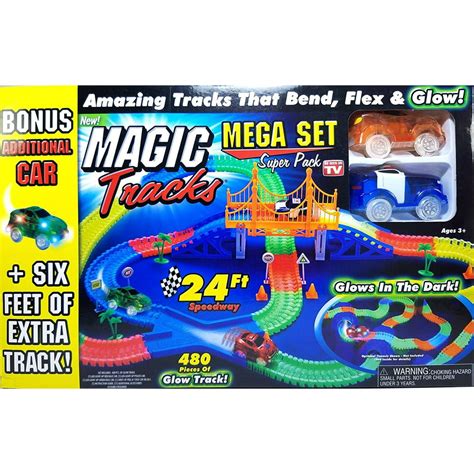 Magic Tracks Mega Set Super Pack With Three Cars And 24 Feet Of Tracks