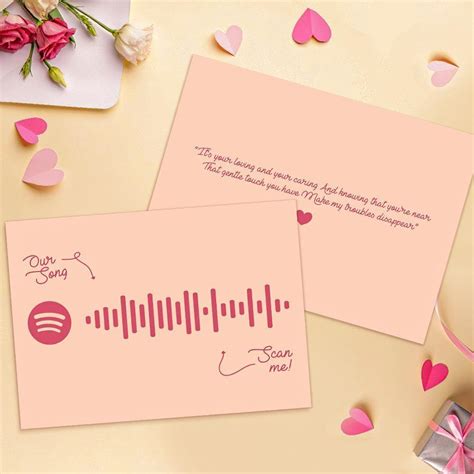 Personalized Spotify Scannable Music Card T Card Greeting Card
