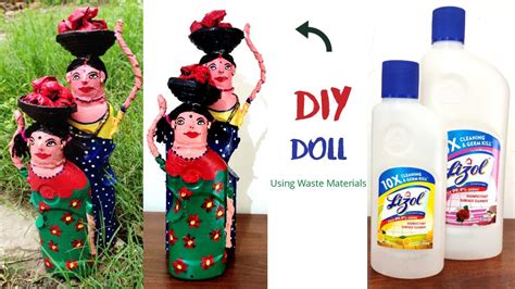 Diy Doll With Waste Materials Plastic Bottle Craft Best Reuse