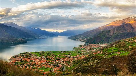 Bölge Lombardiya Lake Como İtalyanın Kuzey İtalya Manzara 1920 × 1080