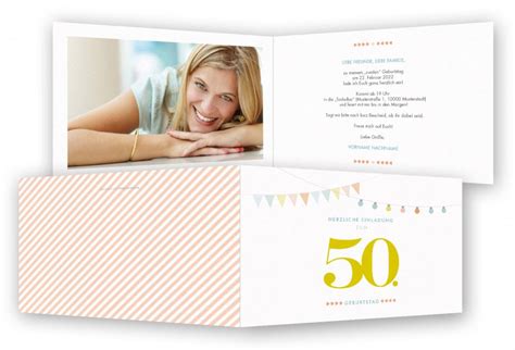 Denn wer eine große feier ausrichtet, der muss schon. Geburtstag Einladungen 50. | Feinekarten.com