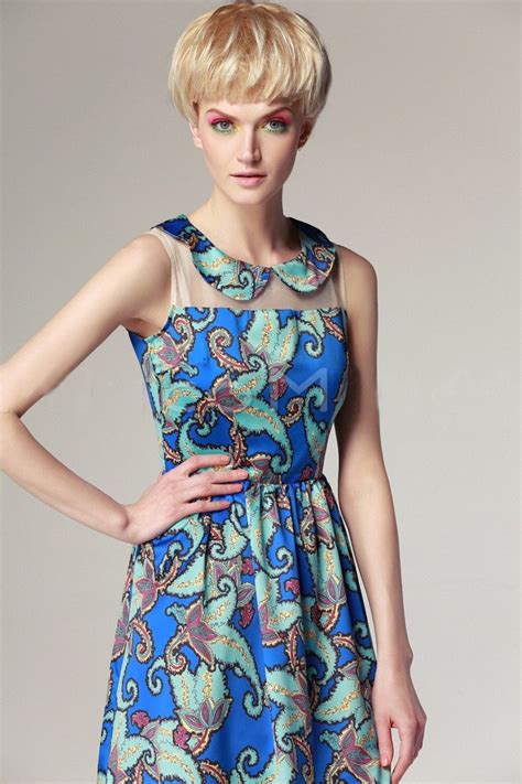 ✓ click to find the best 3 free fonts in the drugs floral style. Morpheus Boutique - Blue Floral Pattern Sleeveless Hem ...