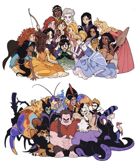 Princessandvillains By Juanmao Disney Drawings Disney Princess Art