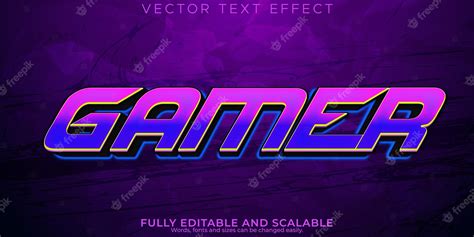 Premium Vector Esport Text Effect Editable Gamer And Neon Text Style