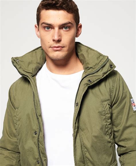 Mens Rookie Military Parka Jacket In Deepest Army Superdry Uk